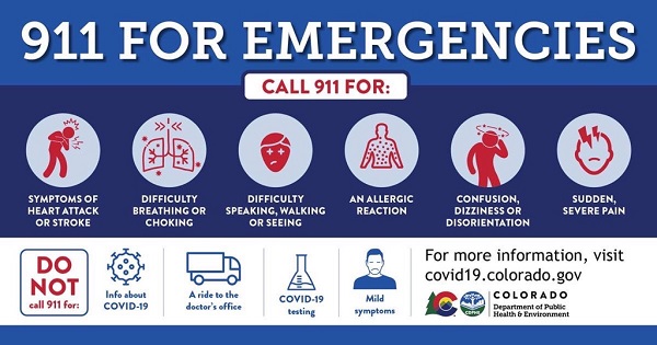 Coronavirus : Colorado 911 for Emergencies