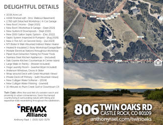 FOR SALE: 806 Twin Oaks Road | Castle Rock CO 80109 Twin Oaks - an equestrian community with bridle trails in Castle Rock