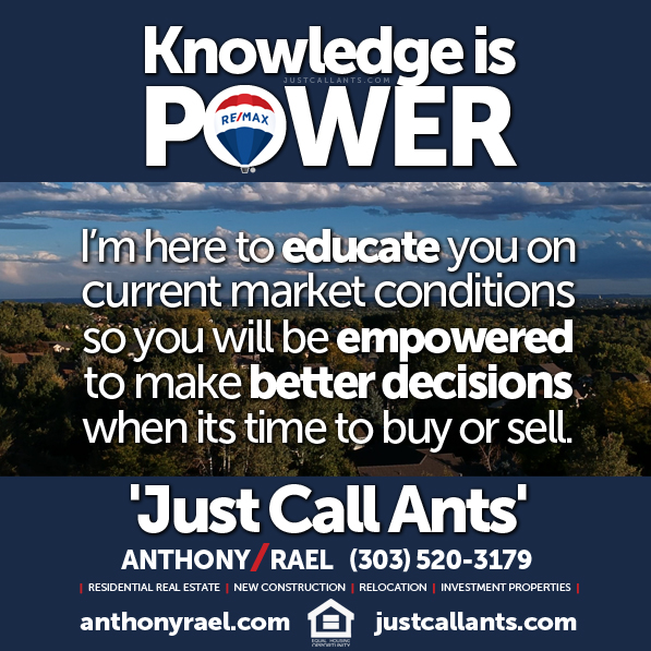 Knowledge is Power. Anthony Rael will help educate you on current real estate market conditions so you can make better decisions. Just Call Ants.